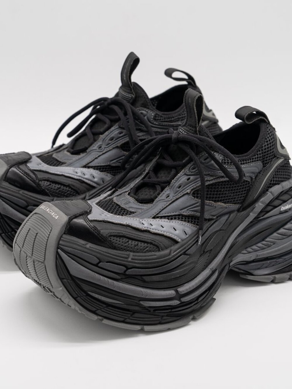 Balenciaga Platform Reduced Black Grey 16XL Sneakers Men's size 41eu 8 US